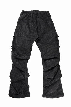 画像をギャラリービューアに読み込む, A.F ARTEFACT TUCK CARGO PANTS / LUXURY TWEED (BLACK)