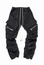 画像をギャラリービューアに読み込む, A.F ARTEFACT TUCK CARGO PANTS / LUXURY TWEED (BLACK)