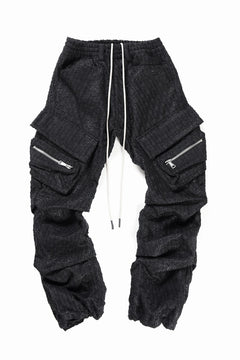 画像をギャラリービューアに読み込む, A.F ARTEFACT TUCK CARGO PANTS / LUXURY TWEED (BLACK)