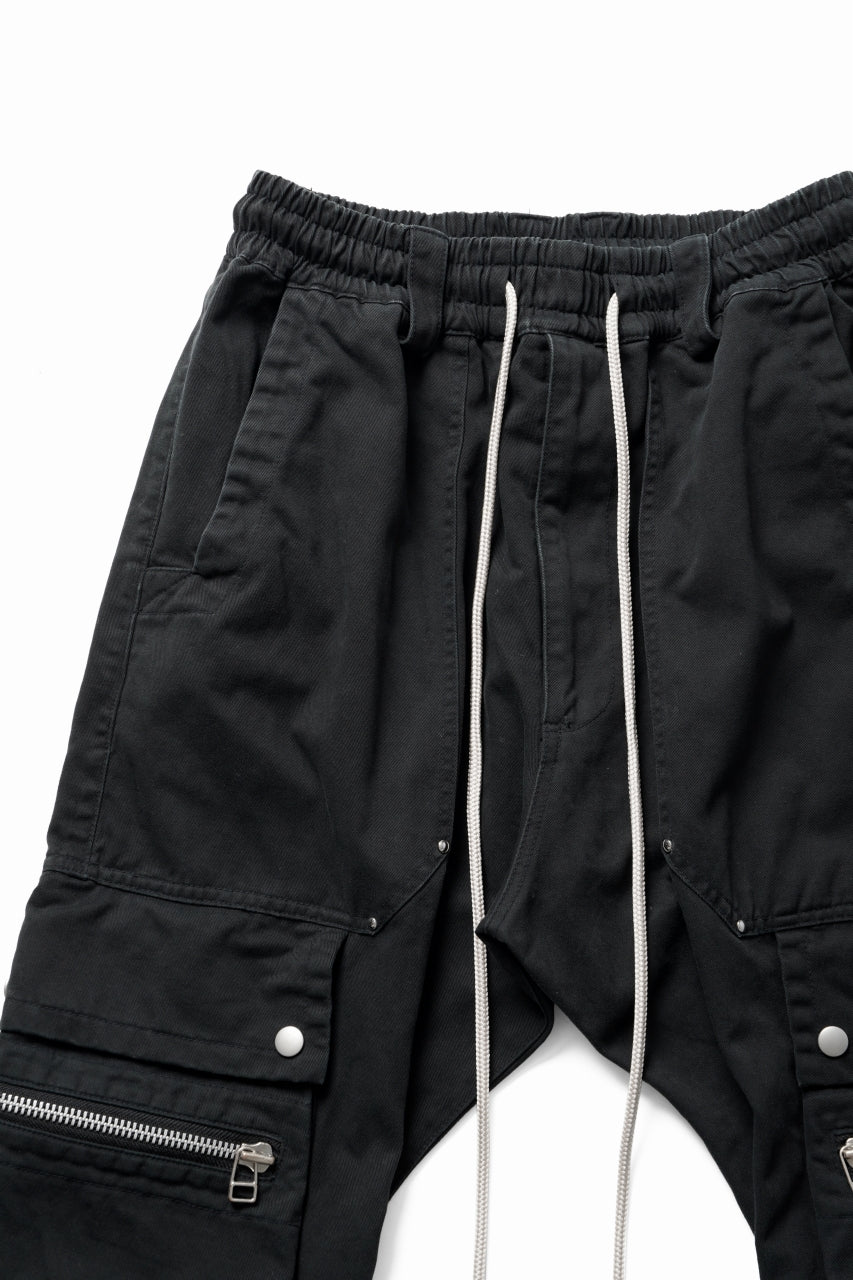 画像をギャラリービューアに読み込む, A.F ARTEFACT exclusive SOLID CARGO PANTS / BIO-WASHED CHINO CLOTH (BLACK)