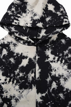 画像をギャラリービューアに読み込む, A.F ARTEFACT ASYMMETRY LOOP HEM HOODED TOPS / MOTTLED DYING (BLACK x IVORY)