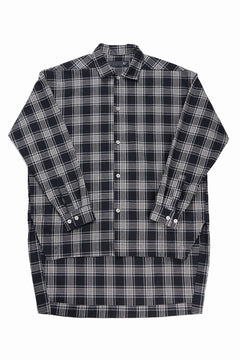 画像をギャラリービューアに読み込む, A.F ARTEFACT LONG SHIRT / TARTAN CHECK (BLACK x GREY)