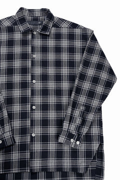 画像をギャラリービューアに読み込む, A.F ARTEFACT LONG SHIRT / TARTAN CHECK (BLACK x GREY)