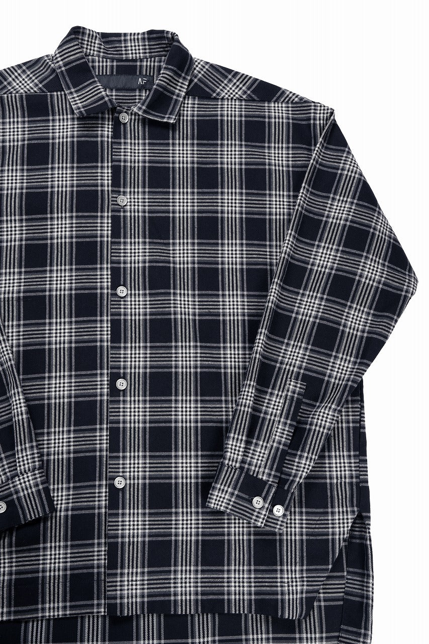 画像をギャラリービューアに読み込む, A.F ARTEFACT LONG SHIRT / TARTAN CHECK (BLACK x GREY)
