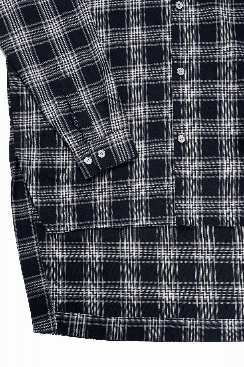 画像をギャラリービューアに読み込む, A.F ARTEFACT LONG SHIRT / TARTAN CHECK (BLACK x GREY)