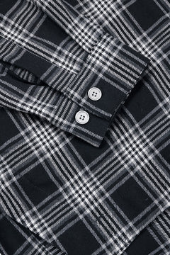画像をギャラリービューアに読み込む, A.F ARTEFACT LONG SHIRT / TARTAN CHECK (BLACK x GREY)
