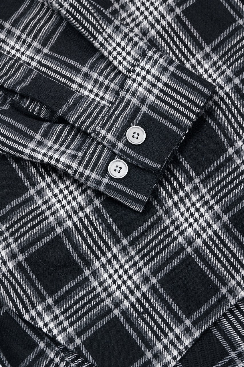 画像をギャラリービューアに読み込む, A.F ARTEFACT LONG SHIRT / TARTAN CHECK (BLACK x GREY)