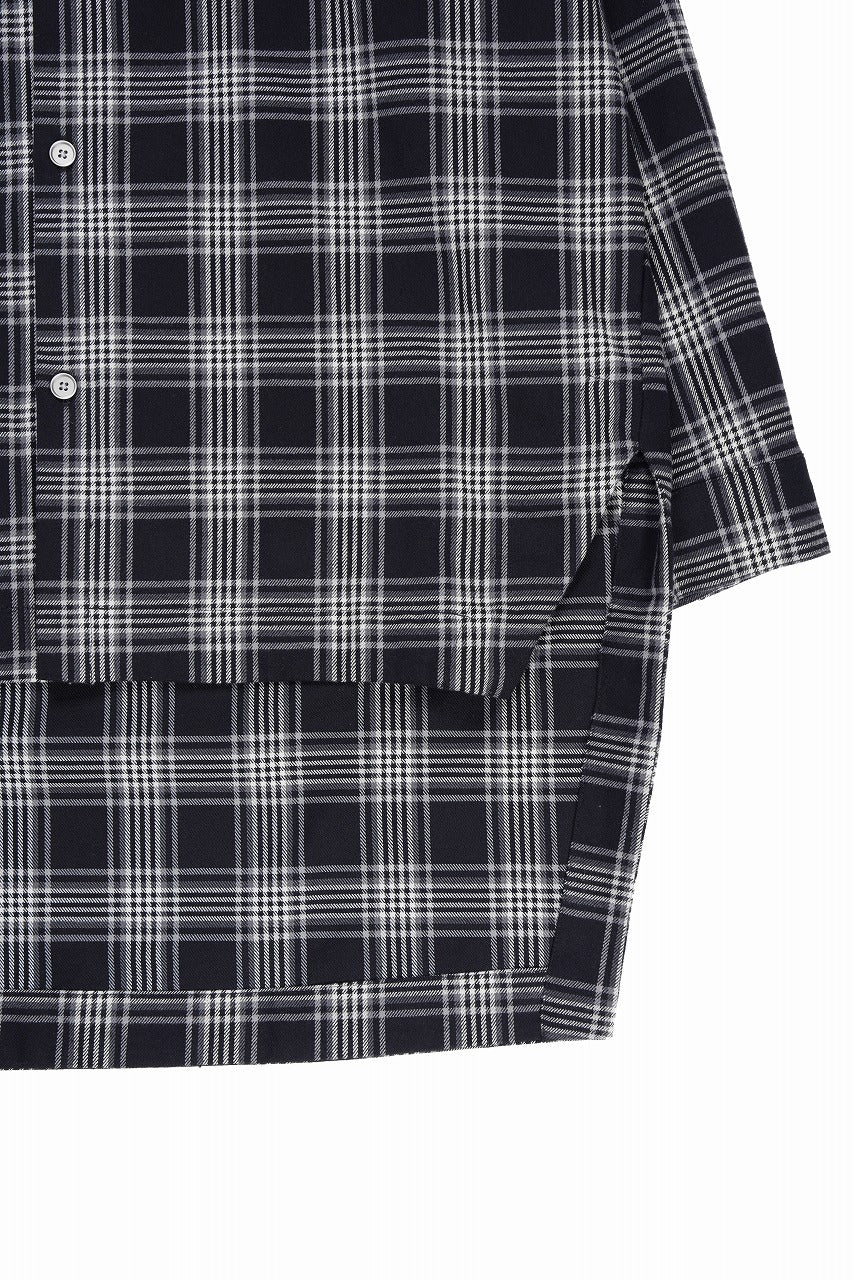 画像をギャラリービューアに読み込む, A.F ARTEFACT LONG SHIRT / TARTAN CHECK (BLACK x GREY)