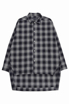 画像をギャラリービューアに読み込む, A.F ARTEFACT LONG SHIRT / TARTAN CHECK (BLACK x GREY)