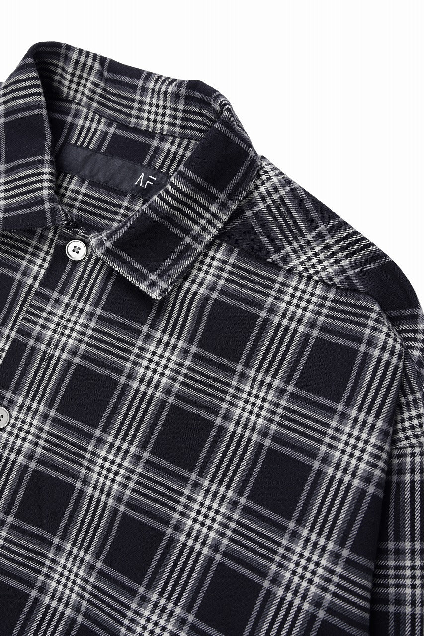画像をギャラリービューアに読み込む, A.F ARTEFACT LONG SHIRT / TARTAN CHECK (BLACK x GREY)