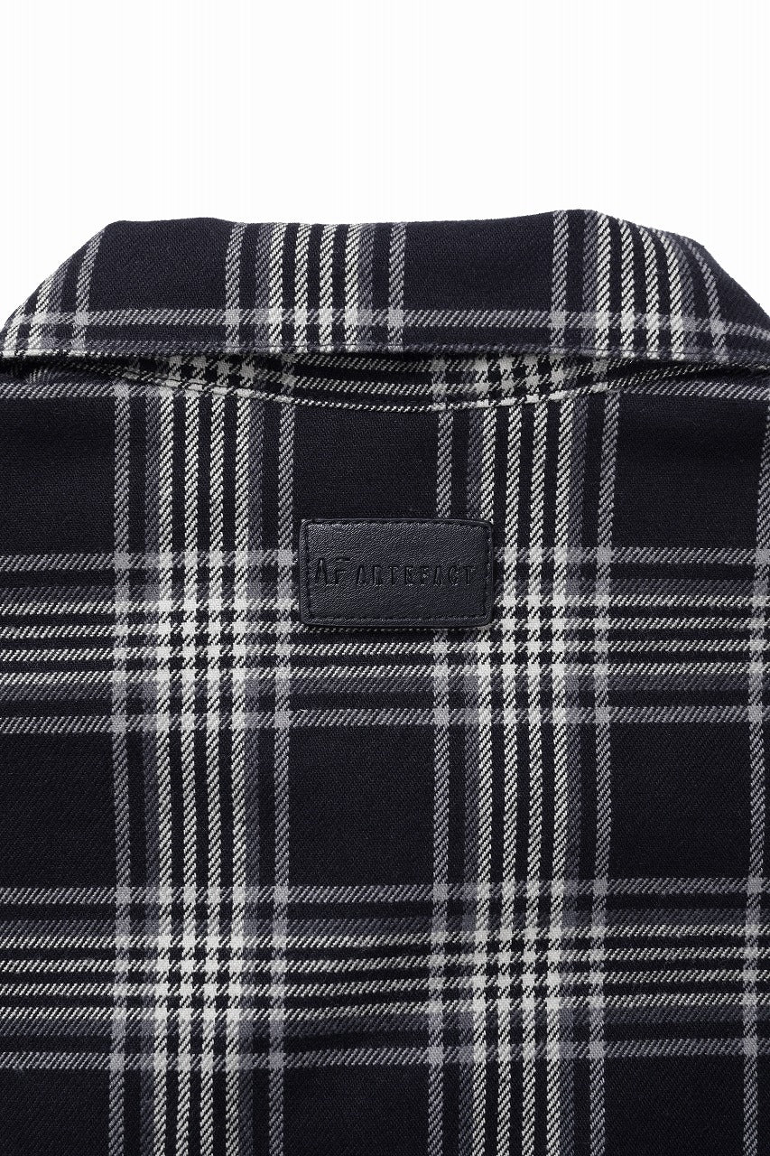 画像をギャラリービューアに読み込む, A.F ARTEFACT LONG SHIRT / TARTAN CHECK (BLACK x GREY)