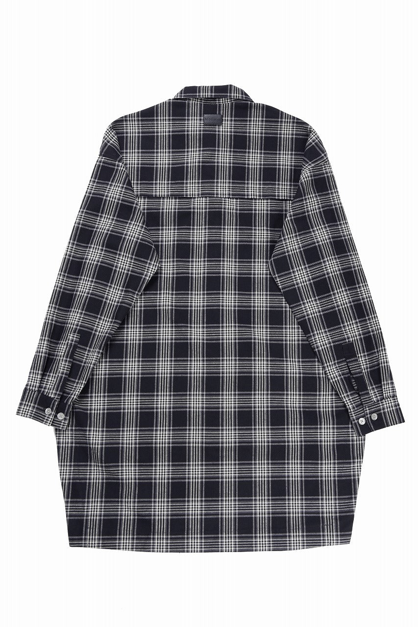 画像をギャラリービューアに読み込む, A.F ARTEFACT LONG SHIRT / TARTAN CHECK (BLACK x GREY)