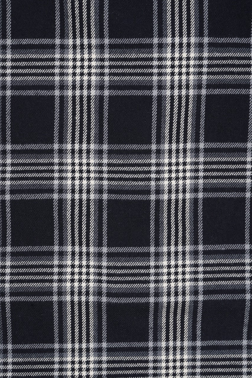 画像をギャラリービューアに読み込む, A.F ARTEFACT LONG SHIRT / TARTAN CHECK (BLACK x GREY)