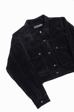 画像をギャラリービューアに読み込む, A.F ARTEFACT BIG POCKET SHORT BLOUSON / WASHER VELOR (BLACK)