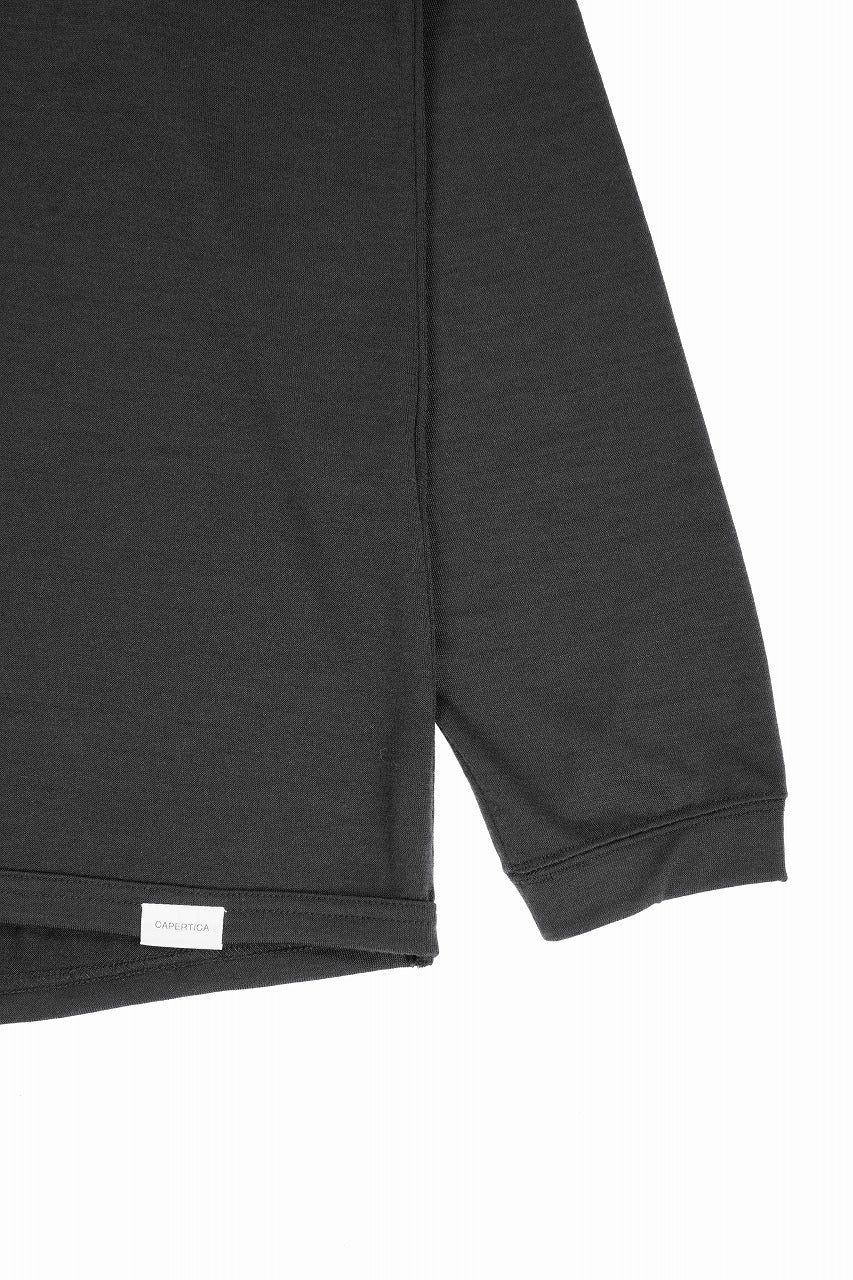 画像をギャラリービューアに読み込む, CAPERTICA OFF TURTLE NECK TOP / SUPER 140s WASHABLE WOOL DC-JERSEY (DARKNESS)
