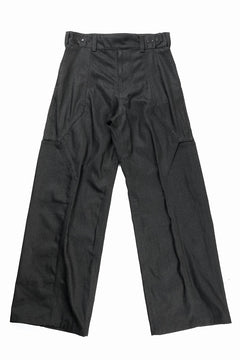 画像をギャラリービューアに読み込む, OPPOSE DUALITY 8POCKET PANEL WIDE DENIM TROUSERS (BLACK GREY)