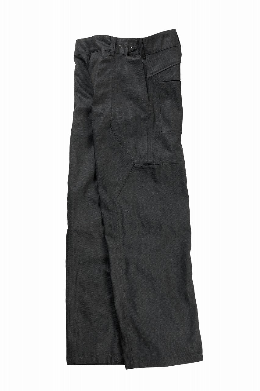 画像をギャラリービューアに読み込む, OPPOSE DUALITY 8POCKET PANEL WIDE DENIM TROUSERS (BLACK GREY)