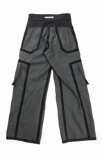画像をギャラリービューアに読み込む, OPPOSE DUALITY 8POCKET PANEL WIDE DENIM TROUSERS (BLACK GREY)