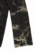 画像をギャラリービューアに読み込む, OPPOSE DUALITY 8POCKET PANEL WIDE DENIM TROUSERS / HAND BLEACHED DENIM (BLACK GREY BLEACH)