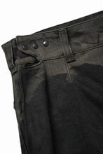 画像をギャラリービューアに読み込む, OPPOSE DUALITY 8POCKET PANEL WIDE DENIM TROUSERS / HAND BLEACHED DENIM (BLACK GREY BLEACH)