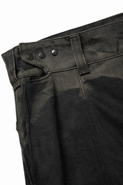 画像をギャラリービューアに読み込む, OPPOSE DUALITY 8POCKET PANEL WIDE DENIM TROUSERS / HAND BLEACHED DENIM (BLACK GREY BLEACH)
