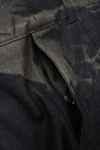 画像をギャラリービューアに読み込む, OPPOSE DUALITY 8POCKET PANEL WIDE DENIM TROUSERS / HAND BLEACHED DENIM (BLACK GREY BLEACH)