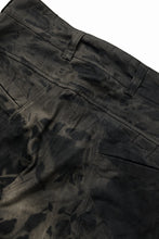 画像をギャラリービューアに読み込む, OPPOSE DUALITY 8POCKET PANEL WIDE DENIM TROUSERS / HAND BLEACHED DENIM (BLACK GREY BLEACH)