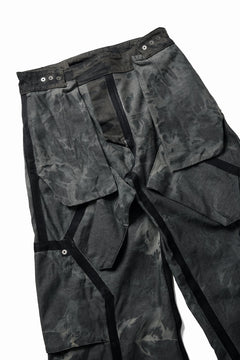 画像をギャラリービューアに読み込む, OPPOSE DUALITY 8POCKET PANEL WIDE DENIM TROUSERS / HAND BLEACHED DENIM (BLACK GREY BLEACH)