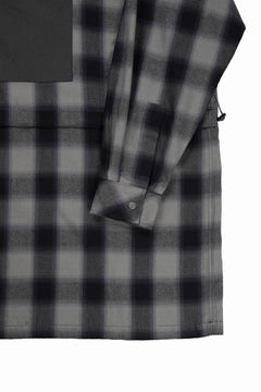 画像をギャラリービューアに読み込む, F/CE. WATER-SHIELD CHECK ANORAK SHIRT (GRAY)