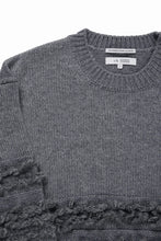 画像をギャラリービューアに読み込む, F/CE. DUAL TEXTURE SHIFTED LINES KNIT (CHARCOAL)