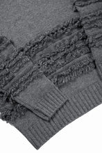 画像をギャラリービューアに読み込む, F/CE. DUAL TEXTURE SHIFTED LINES KNIT (CHARCOAL)