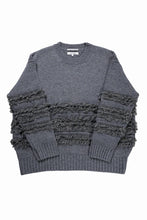 画像をギャラリービューアに読み込む, F/CE. DUAL TEXTURE SHIFTED LINES KNIT (CHARCOAL)