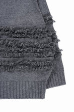 画像をギャラリービューアに読み込む, F/CE. DUAL TEXTURE SHIFTED LINES KNIT (CHARCOAL)