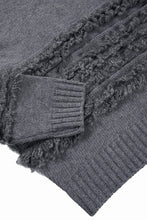 画像をギャラリービューアに読み込む, F/CE. DUAL TEXTURE SHIFTED LINES KNIT (CHARCOAL)