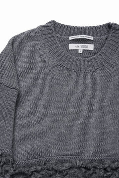 画像をギャラリービューアに読み込む, F/CE. DUAL TEXTURE SHIFTED LINES KNIT (CHARCOAL)