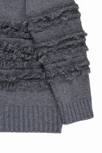 画像をギャラリービューアに読み込む, F/CE. DUAL TEXTURE SHIFTED LINES KNIT (CHARCOAL)