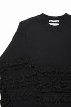 画像をギャラリービューアに読み込む, F/CE. DUAL TEXTURE SHIFTED LINES KNIT (BLACK)