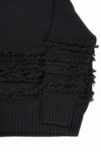 画像をギャラリービューアに読み込む, F/CE. DUAL TEXTURE SHIFTED LINES KNIT (BLACK)