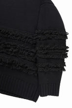 画像をギャラリービューアに読み込む, F/CE. DUAL TEXTURE SHIFTED LINES KNIT (BLACK)