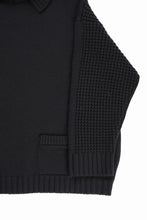 画像をギャラリービューアに読み込む, F/CE. REVERSE PATTERN COLLAR KNIT (BLACK)