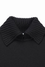 画像をギャラリービューアに読み込む, F/CE. REVERSE PATTERN COLLAR KNIT (BLACK)