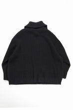 画像をギャラリービューアに読み込む, F/CE. REVERSE PATTERN COLLAR KNIT (BLACK)