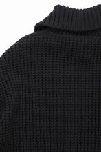 画像をギャラリービューアに読み込む, F/CE. REVERSE PATTERN COLLAR KNIT (BLACK)