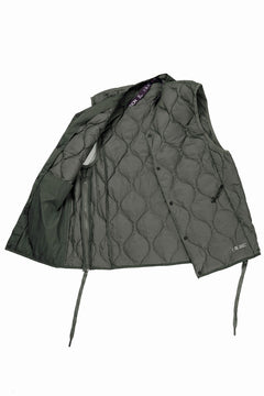 画像をギャラリービューアに読み込む, F/CE. x TAION® PACKABLE INNER DOWN VEST (OLIVE GRAY)