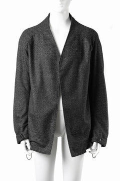 画像をギャラリービューアに読み込む, OPPOSE DUALITY CARDIGAN-JACKET / BISHU MIX WOOL (BLACK)