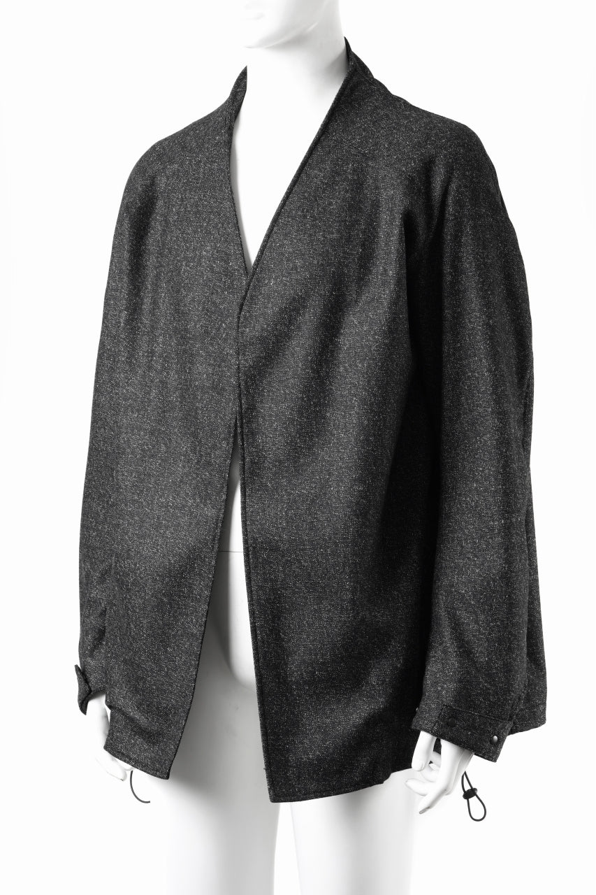 画像をギャラリービューアに読み込む, OPPOSE DUALITY CARDIGAN-JACKET / BISHU MIX WOOL (BLACK)