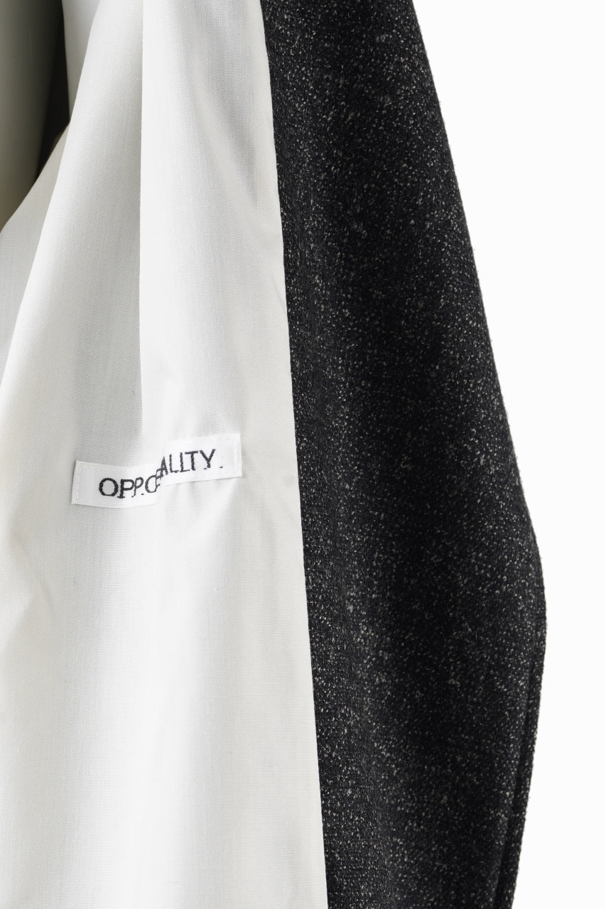 画像をギャラリービューアに読み込む, OPPOSE DUALITY CARDIGAN-JACKET / BISHU MIX WOOL (BLACK)