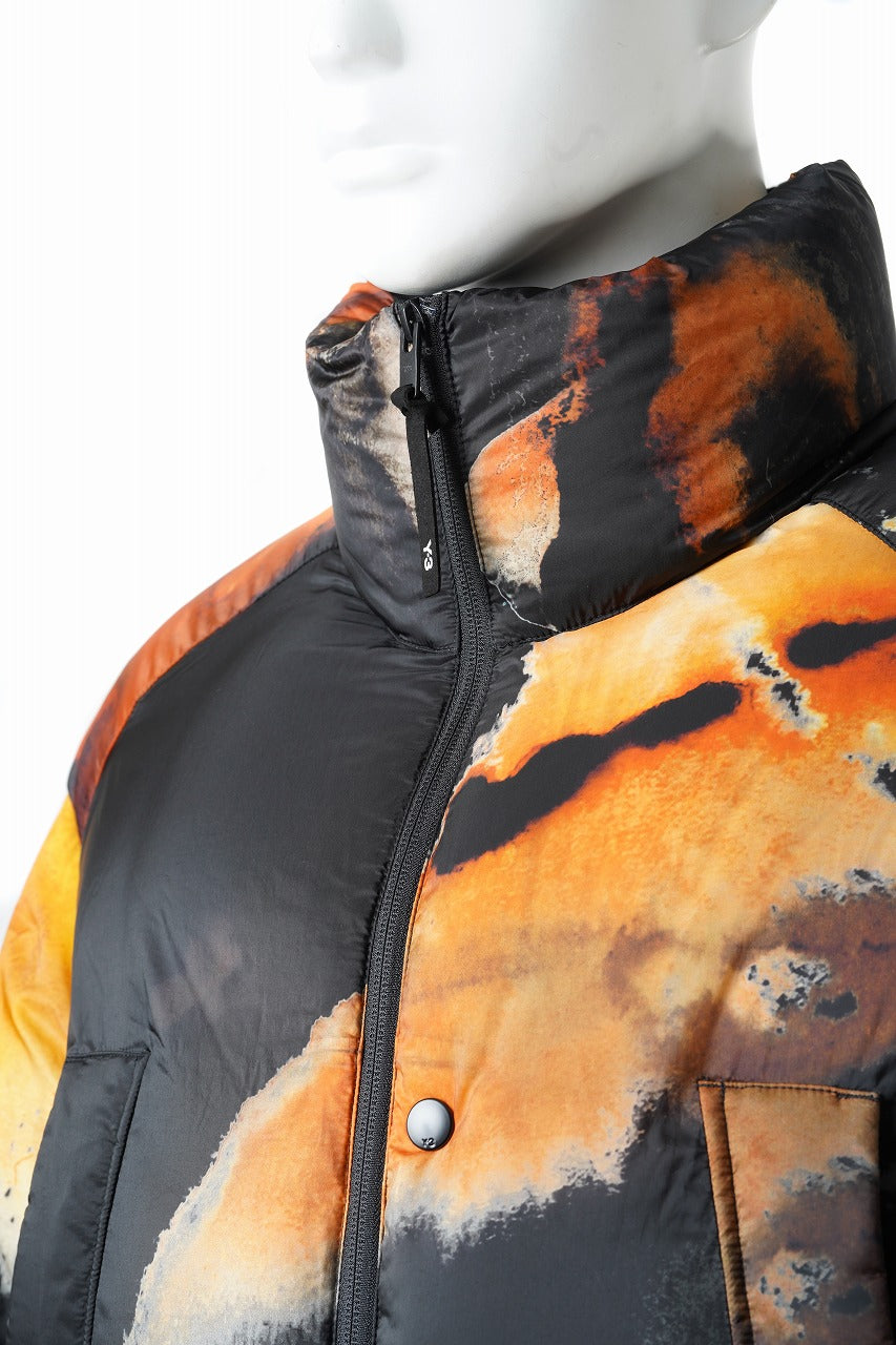 画像をギャラリービューアに読み込む, Y-3 Yohji Yamamoto AOP PUFFER DOWN JACKET (BLACK + MULTI)