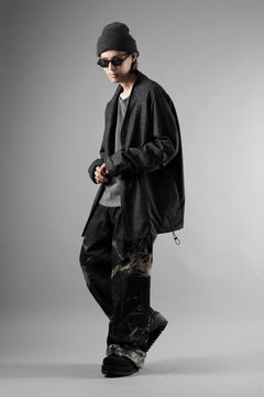 画像をギャラリービューアに読み込む, OPPOSE DUALITY CARDIGAN-JACKET / BISHU MIX WOOL (BLACK)