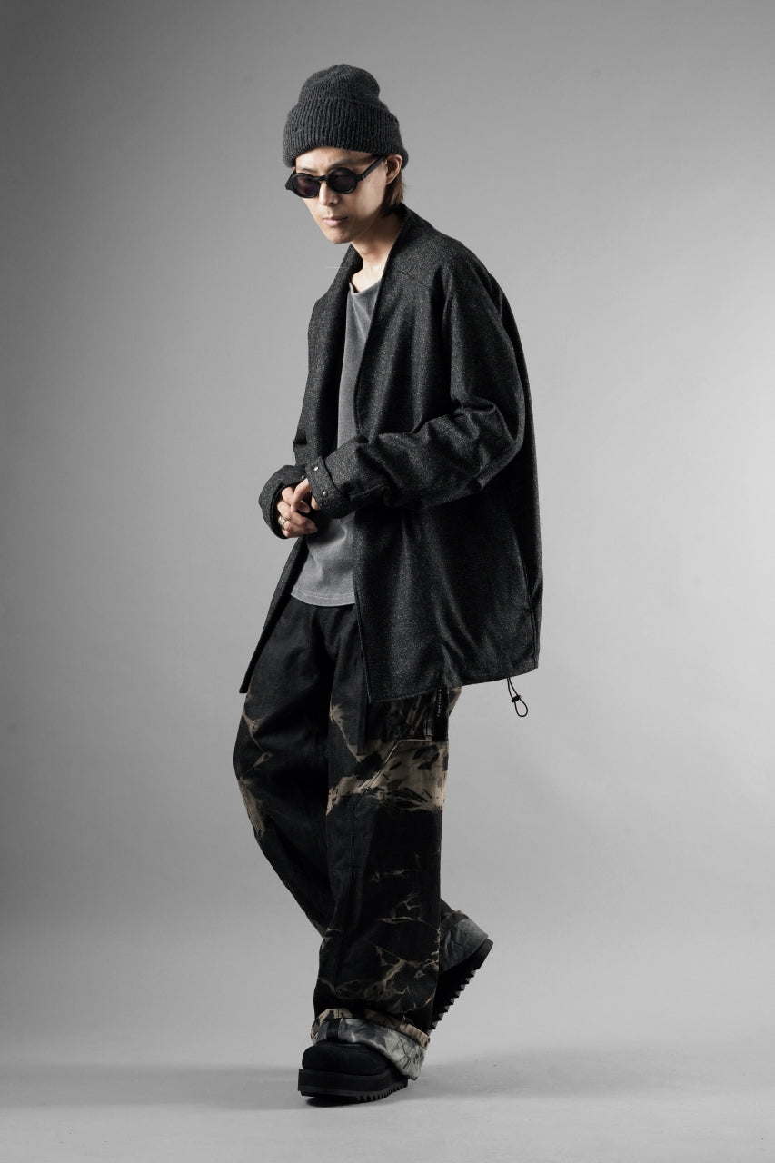 画像をギャラリービューアに読み込む, OPPOSE DUALITY CARDIGAN-JACKET / BISHU MIX WOOL (BLACK)